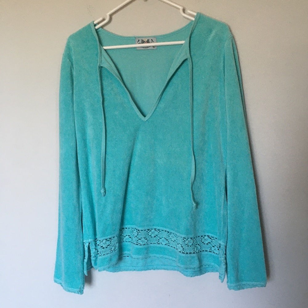 Vintage Y2K Juicy Couture Terrycloth Blue Tunic